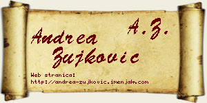 Andrea Žujković vizit kartica